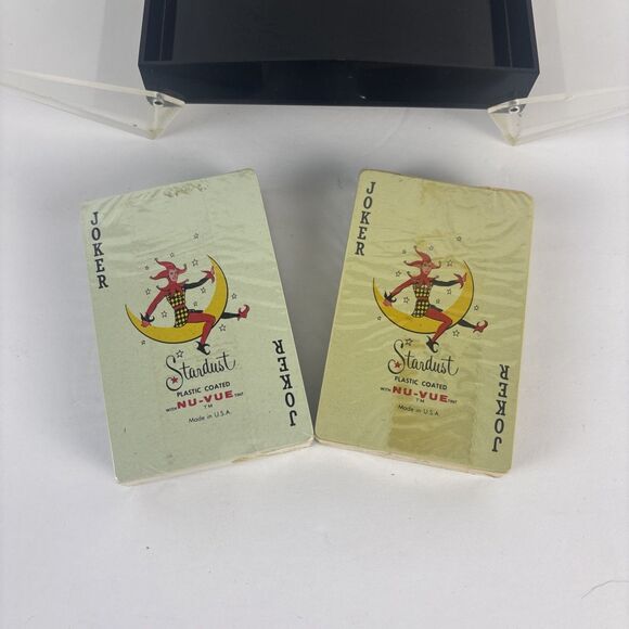 Stardust Nu-Vue Sealed Playing Cards Double Deck in Case Flowers - Picture 4 of 9